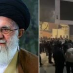 ईरान में तख्तापलट के लिए सड़कों पर उतरते प्रदर्शनकारी और जलते हुए सरकारी वाहन।