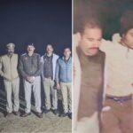 पुलिस मुठभेड़ में पकड़ा गया साइबर ठग सचिन, घायल अवस्था में अस्पताल ले जाते पुलिसकर्मी।